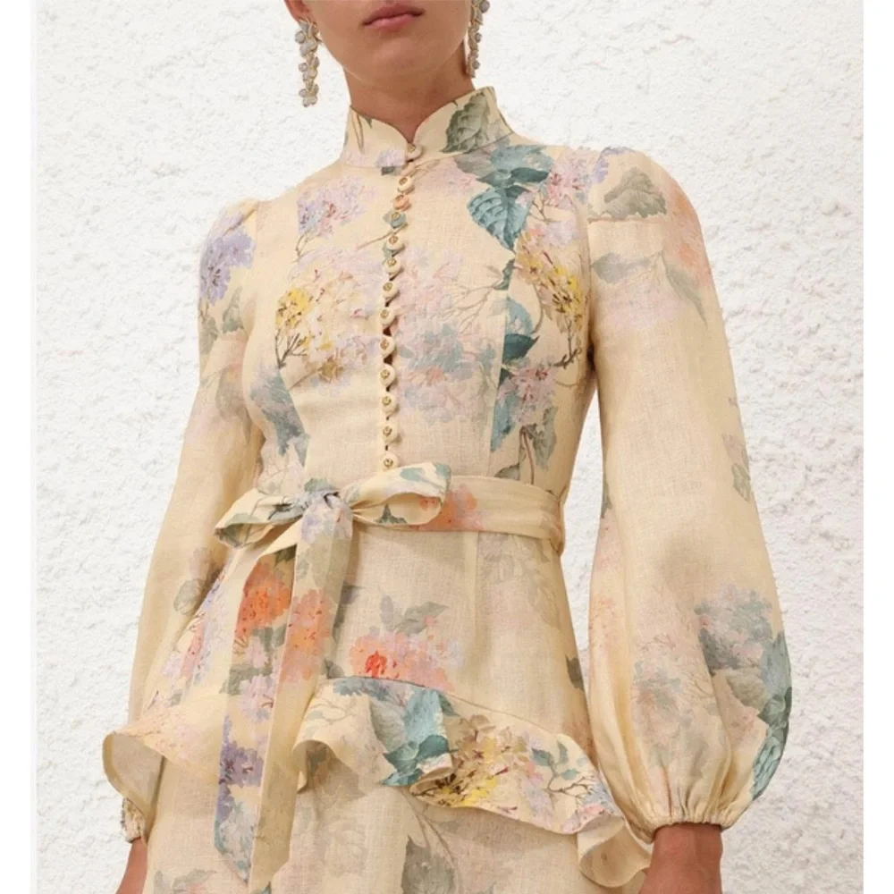 ZIMMERMAN ILLUMINATE PEPLUM MIDI DRESS - Picture 3 of 6